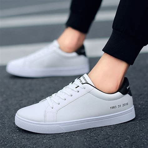 casual white sneakers for men.